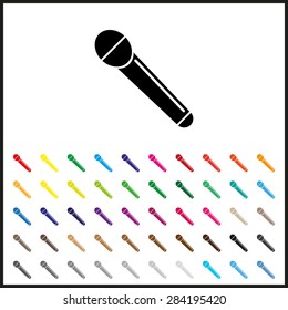 Set of colored icons. live music. icon. vector design