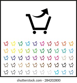 Set of colored icons. remove from the shopping cart. icon. vector design