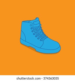 set of colored icons, retro style, life style, Isolated vector illustration