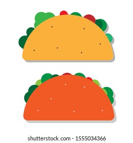 Set of colored icons with tacos