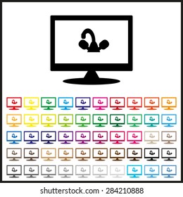 Set of colored icons. tap symbol. icon. vector design