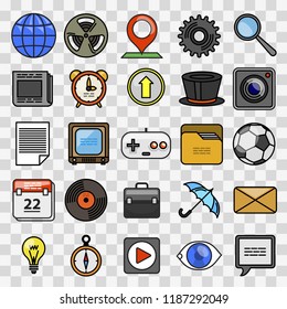 Set of colored icons. Vector illustration