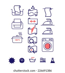 Set of colored icons for website and mobile application. Flat design. Vector. Editable.