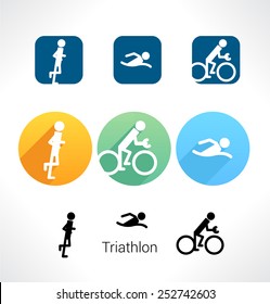 Set of colored icons for website and mobile application. Flat design. Vector. Editable. Sport.