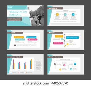 Set of colored infographic elements for presentation templates. Leaflet, Annual report, book cover design. Brochure, layout, Flyer template design.