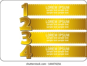 set of colored label for different sample options