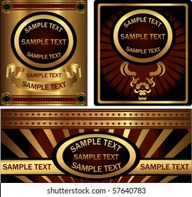 set of colored labels