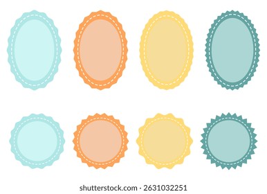 Conjunto com etiquetas coloridas para design e decoração infantil