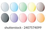 Set of colored lenses round eyeglass lenses vector illustration
