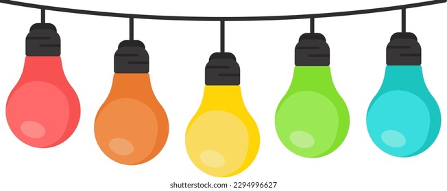 bunte Lampen für Feiern und Feiertage