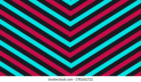 A set of colored lines running down and forming a pattern on a black background. Web design. Vector illustration