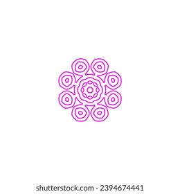 set of colored mandala sets template