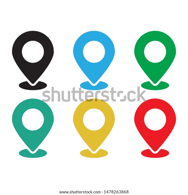 Set Colored Map Pins Location Map Stock Vector Royalty Free 1478263868   Set Colored Map Pins Location 600w 1478263868 