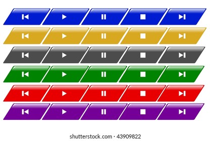 set of colored media bars
