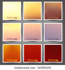 set of colored mesh banners, vector illustration