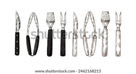 Similar – Image, Stock Photo Tongs in the hand of a gardener