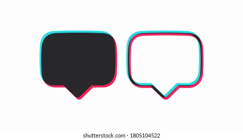 A set of colored notification messages in the style of popular social networks. Vector illustration