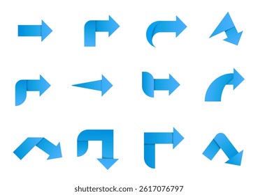 A set of colored paper arrows pointing in different directions.