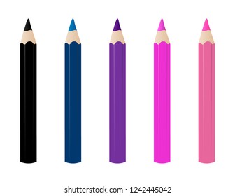 Set of colored pencils