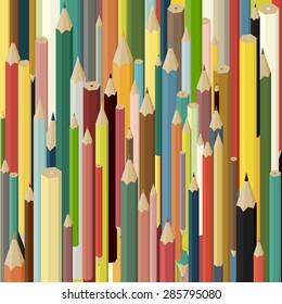Set of colored pencils.