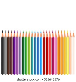 set of colored pencils
