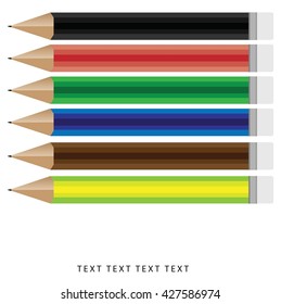Set of colored pencils