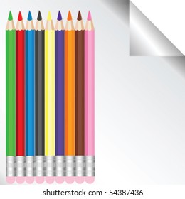 Set of colored pencils
