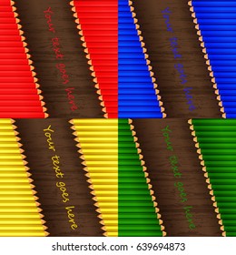Set of colored pencils
