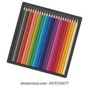 Un juego de lápices de colores. Colección de dibujo para ilustraciones. Ilustración vectorial 