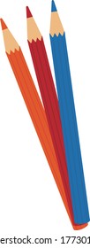 Conjunto de lápices de colores sobre fondo blanco.