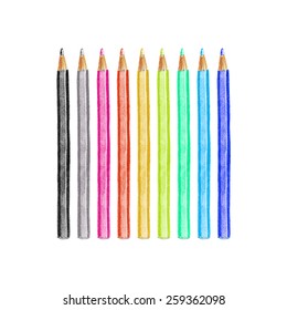 Pencils Watercolor Images, Stock Photos & Vectors | Shutterstock