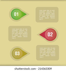 a set of colored pins with text and numbers for data management