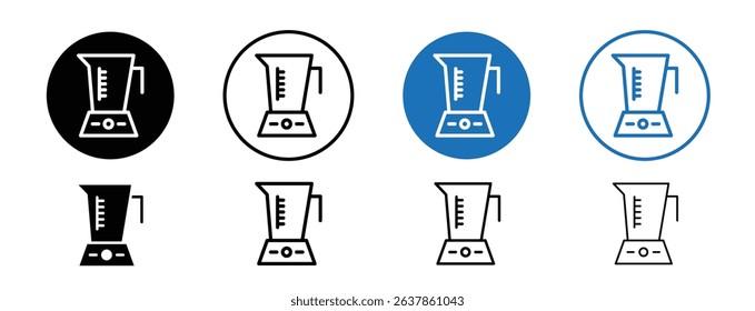 Set of colored pixel perfect Blender icon with 1 unexpanded, 1 silhouette, Kitchen blender icon symbolizing food preparation and blending appliances.