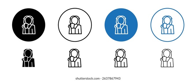 Set of colored pixel perfect Businesswoman drink coffee icon with 1 unexpanded, 1 silhouette, A businesswoman holding a coffee cup, symbolizing office culture or morning routine.