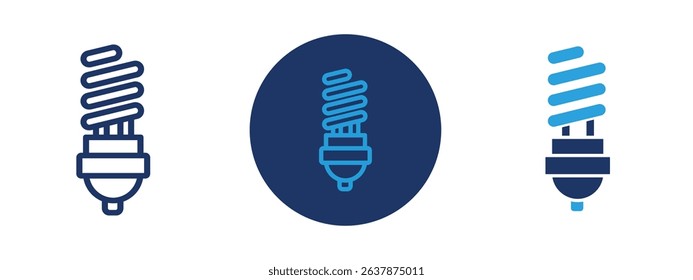 Set of colored pixel perfect energy efficiency light bulb icon with 1 unexpanded, 1 silhouette, Light bulb icon promoting energy efficiency and eco-conscious lighting.