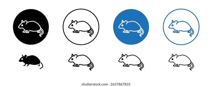 Set of colored pixel perfect Mouse animal icon with 1 unexpanded, 1 silhouette, An icon of a small mouse, representing animals or pest control.