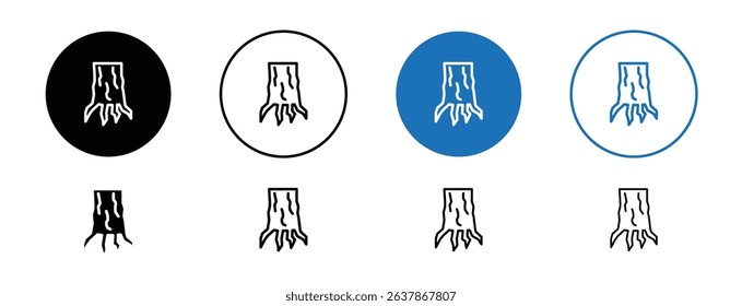 Set of colored pixel perfect rubber roots icon with 1 unexpanded, 1 silhouette, Roots of a rubber plant symbolizing nature or agriculture.