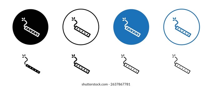 Set of colored pixel perfect TNT dynamite icon with 1 unexpanded, 1 silhouette, A dynamite or TNT icon used for explosive warning or danger themes.