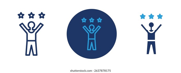 Set of colored pixel perfect Victory icon with 1 unexpanded, 1 silhouette, Victory icon symbolizing success, win, or achievement.
