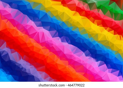 Set of colored polygonal pencils. Mosaic background, vector abstract illustration, creative business design templates. Low Poly. Endlessly repeating shapes.
