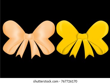 Set of colored ribbons