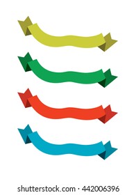 Set of colored ribbons. Ribbon vector. gift. gift ribbon.