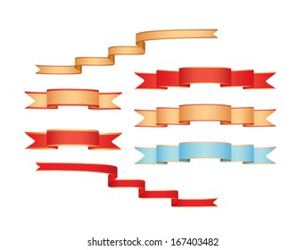 set of colored ribbons - vector