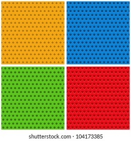 Set of colored seamless backgrounds, vector eps10 illustration