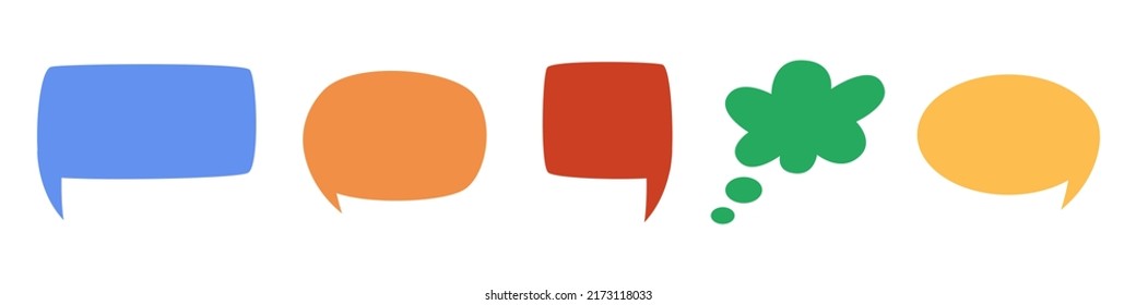 Conjunto de formas de color para el texto. Cómics. Ilustración vectorial plana. Eps10