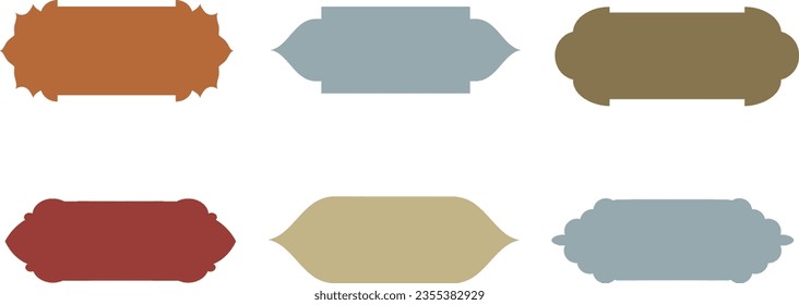 Set von   farbige Silhouetten der islamischen Fenster.Arab frame set.Ramadan Kareem simbol Symbol.