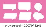 set of colored speech bubbles. Vector illustration. with various forms. Sticker design