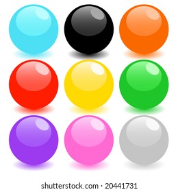 Set Colored Spheres Stock Vector (Royalty Free) 20441731