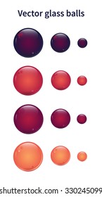 Set of colored spheres on a white background.