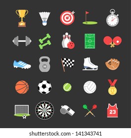 Set of colored sport icons